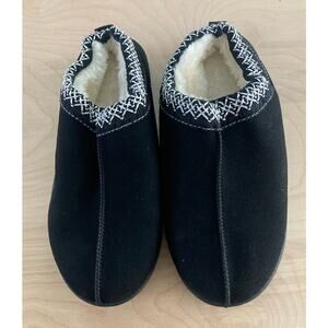 Women's Black Fur Slip-On Shoes Size 41/US 8-NWOT